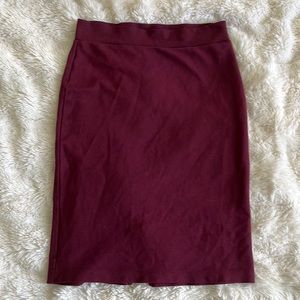 Burgundy, Charlotte Russe, pencil skirt